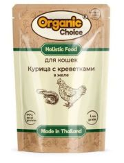 Влажный корм для кошек, с курицей и креветками, в желе