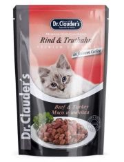 Влажный корм для кошек Dr. Clauder's в виде кусочков мяса и индейки в желе