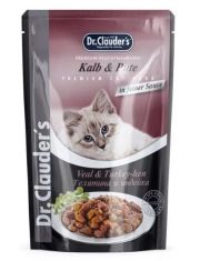 Влажный корм для кошек Dr. Clauder's в виде кусочков телятины и индейки в соусе