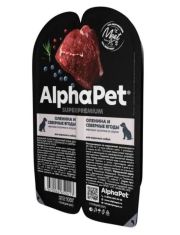 Влажный корм для собак AlphaPet Superpremium с олениной и северными ягодами в соусе