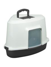 Туалет для кошек Triol закрытый угловой, совок в комплекте