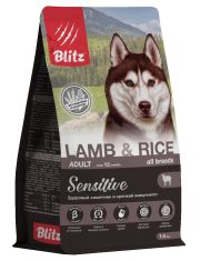 Сухой корм для собак Blitz Sensitive Ягненок с рисом