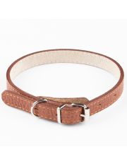 Ошейник для собак  Mr.Kranch из натуральной кожи прямой,  коричневый