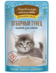 Влажный корм для котят Деревенские лакомства Отборный тунец паштет