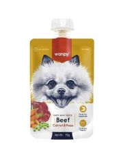 Лакомство для собак Wanpy Dog Мясной мусс из говядины и моркови с горохом