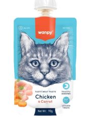 Лакомство для кошек Wanpy Cat Мясной мусс из курицы и моркови