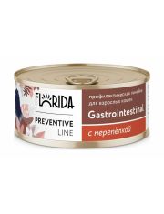 Влажный диетический корм для кошек Florida Preventive Line Gastrointestinal при расстройствах пищеварения с перепелкой