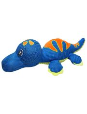 Игрушка для собак Mr.Kranch Динозаврик плюшевая с пищалкой, синяя 