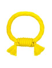 Жевательное кольцо-канат для собак Playology DRI-TECH RING средних и крупных пород с ароматом курицы,желтое