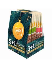 Новогодний набор Влажный корм для кошек Мнямс для стерилизованных в виде кусочков в соусе 5+1