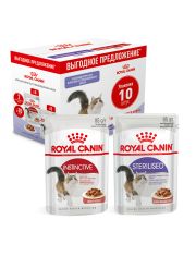 Влажный корм для кошек для Royal Canin Instinctive + Sterilised мультипак паучи в соусе