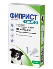 Капли для собак Фиприст® Комбо от 10 до 20 кг, противопаразитарный препарат на холку