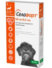 Капли для собак СелаФорт от 5,1 до 10 кг,противопаразитарный препарат