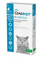 Капли для кошек СелаФорт от 2,6 до 7,5 кг,противопаразитарный препарат