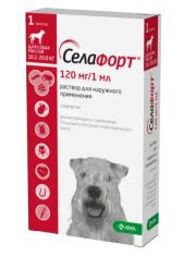 Капли для собак СелаФорт от 10,1 до 20 кг,противопаразитарный препарат
