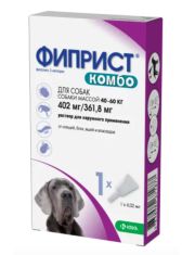 Капли для собак Фиприст® Комбо от 40 до 60 кг, противопаразитарный препарат на холку