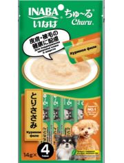 Лакомство для собак Inaba Churu пюре куриное здоровье кожи и шерсти