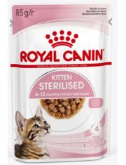 Влажный корм для котят Royal Canin Kitten Sterilised стерилизованных, кусочки в соусе
