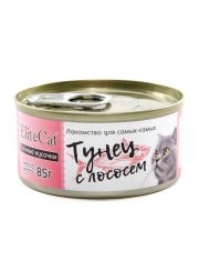 Консервы для кошек EliteCat сочные кусочки Тунец с лососем
