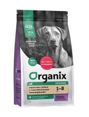 Сухой корм для собак всех пород Organix с чувствительным пищеварением, с индейкой, фруктами и овощами