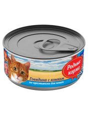 Консервы для кошек Родные Корма Говядина с языком по-крестьянски