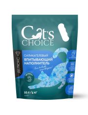 Наполнитель для кошачего туалета Cat's choice силикагелевый впитывающий  с синими гранулами