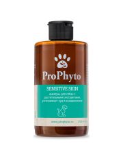 Шампунь для собак ProPhyto SENSITIVE SKIN SHAMPOO с растительными экстрактами,которые успокаивают зуд и раздражение