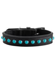 Ошейник для собак Hunter M)odica натуральная кожа,фурнитура с имитацией бирюзы