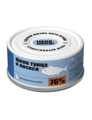 Влажный корм для кошек Hello Neko Филе Тунца и Лосося, нежный мусс