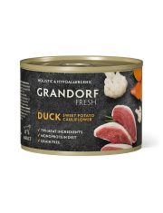 Монопротеиновый паштет для собак GRANDORF FRESH из утки с бататом и цветной капустой для всех пород