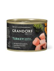 Монопротеиновый паштет для собак GRANDORF FRESH из индейки с тыквой и брокколи для всех пород