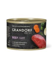 Монопротеиновый паштет для собак GRANDORF FRESH из говядины с цукини и морковью для всех пород