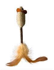 Игрушка для кошек BONITAPET Мышь с палкой и пером