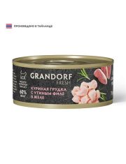 Консервы для кошек Grandorf Fresh грудка с утиным филе в желе