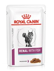 Влажный диетический корм для кошек Royal Canin при хронической почечной недостаточности с рыбой в соусе