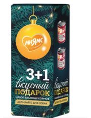 Влажные корма для собак Мнямс Деликатес набор 3+1 шт
