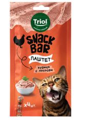 Лакомство для кошек Triol SNACK BAR  "Паштет из курицы с лососем"