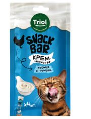 Лакомство для кошек Triol SNACK BAR  "Крем из курицы с тунцом "