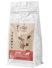 Сухой корм для щенков Delish Super Premium мелких пород, говядина с рисом