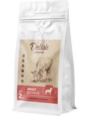 Сухой корм для собак Delish Premium средних и крупных пород, говядина с рисом