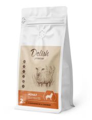 Сухой корм для собак Delish Premium средних и крупных пород, баранина с гречкой
