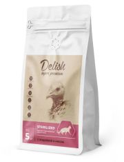 Сухой корм для кошек Delish Super Premium стерилизованных индейка с рисомин