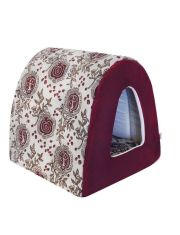 Дом -туннель кошек Zooexpress лен+мебельная ткань