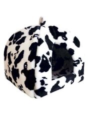 Домик для кошек Zooexpress Вигвам меховой с рисунком 