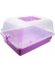 Террариум для грызунов Zooexpress полупрозрачный с пластиковой дверкой