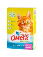 Витаминизированное лакомство для котят Омега Neo + Веселый Малыш, с пребиотиком и таурином