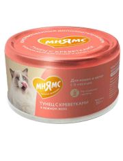 Консервы для кошек и котят старше 6 месяцев Мнямс На каждый день Тунец с креветками в нежном желе