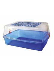 Террариум для животных ZooExpress большой, полупрозрачный с пластиковыми дверками