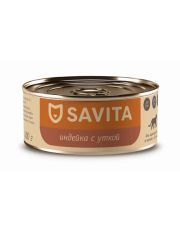 Консервы для кошек и котят SAVITA Индейка с уткой