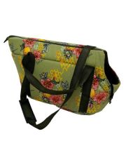 Сумка-переноска Zooexpress "Пчелы" поплин №1 38*20*18 зеленая